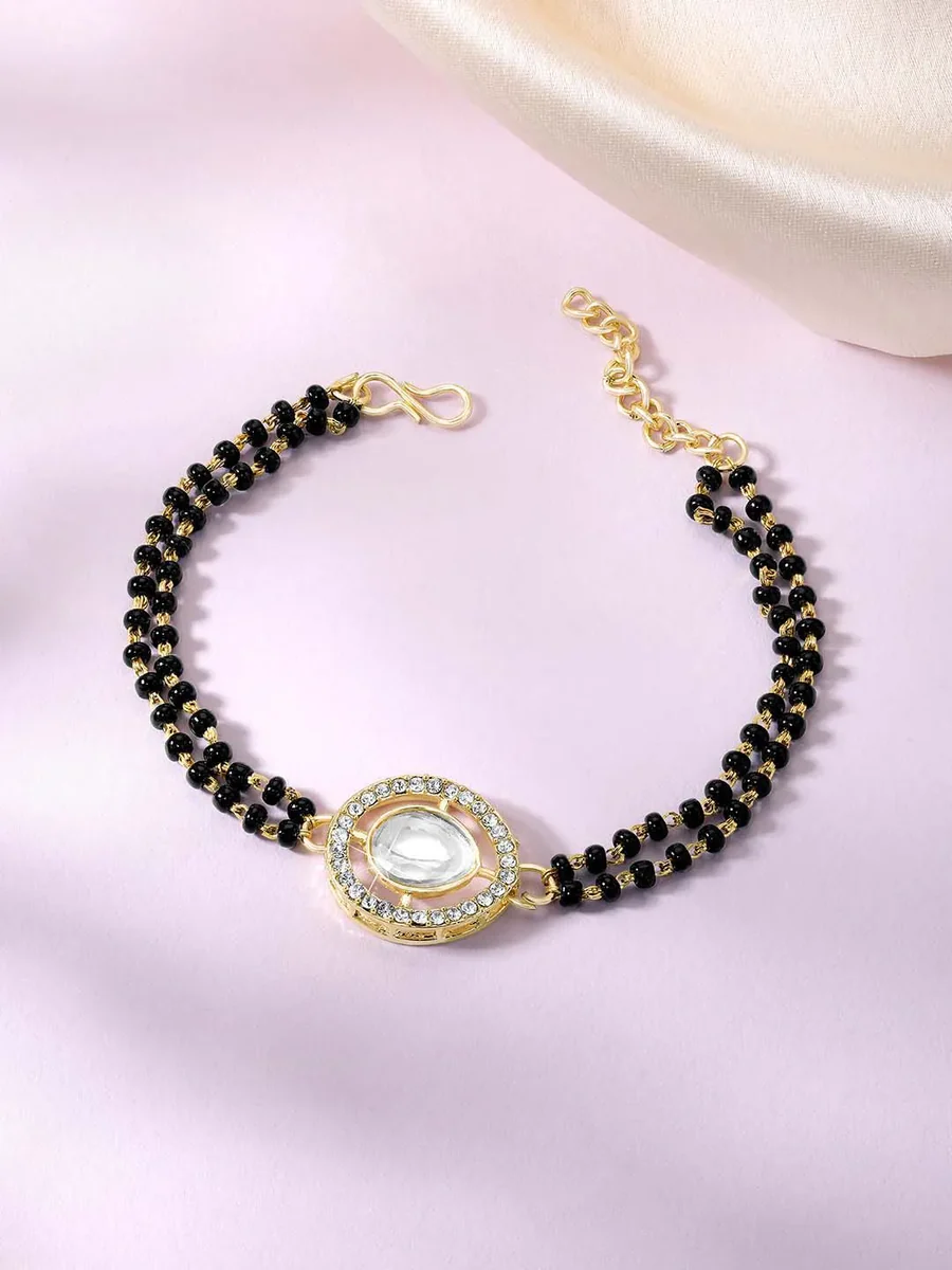 Diya Asymmetric Stone Mangalsutra Bracelet