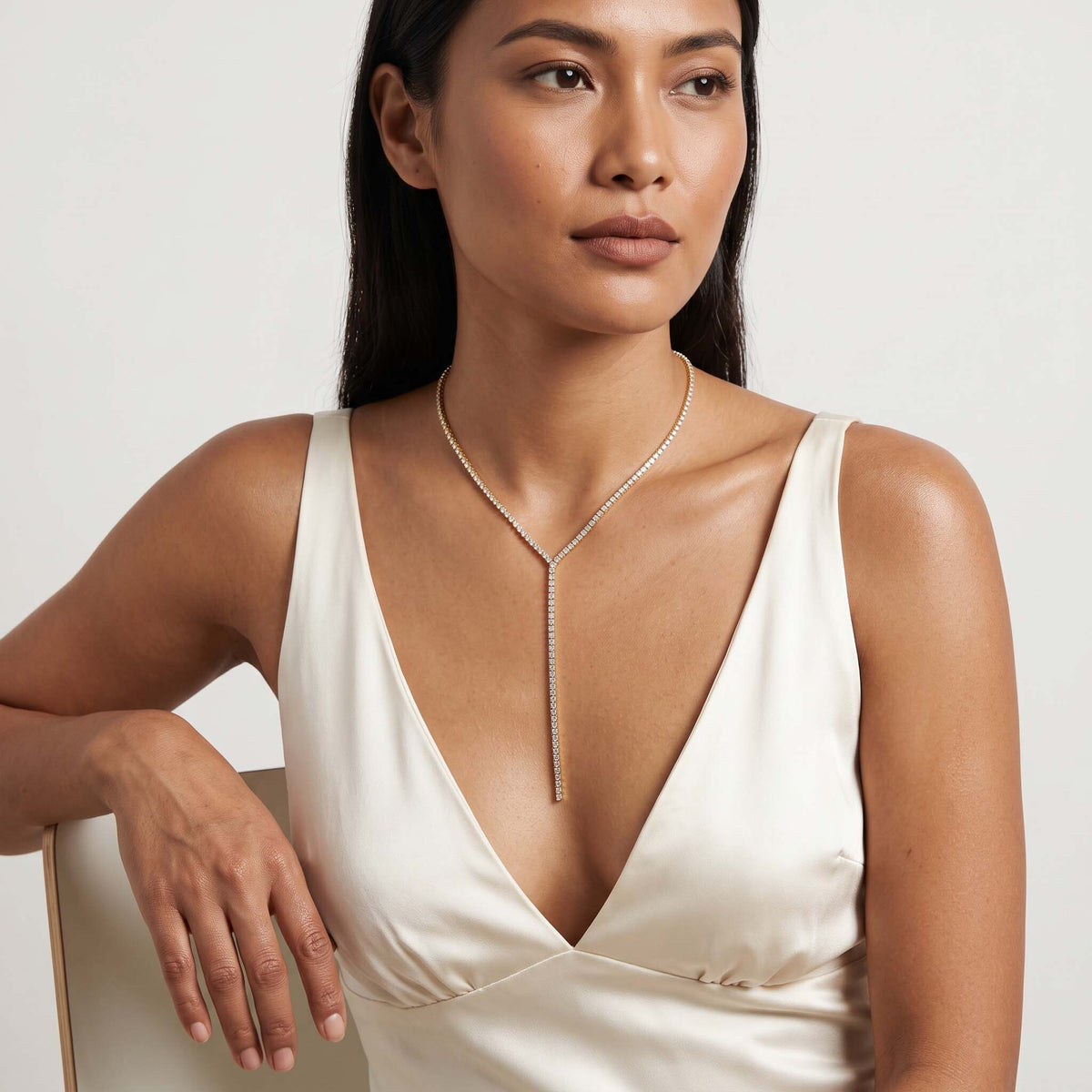 Ina Stone Lariat Necklace For Women