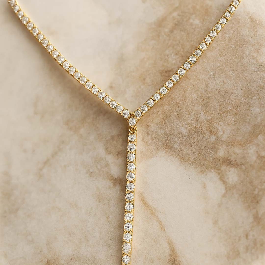 Ina Stone Lariat Necklace