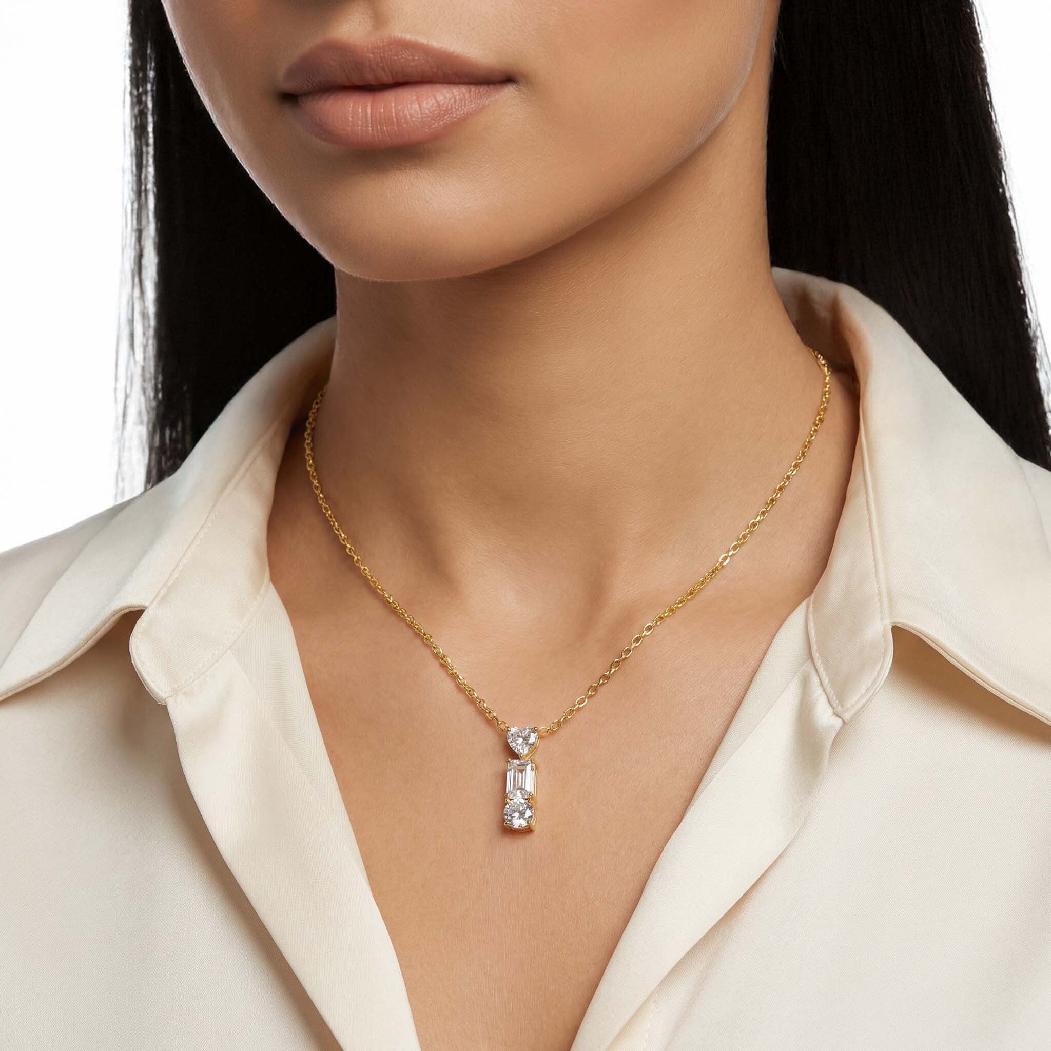 Inaya Heart Shaped Necklace For Women