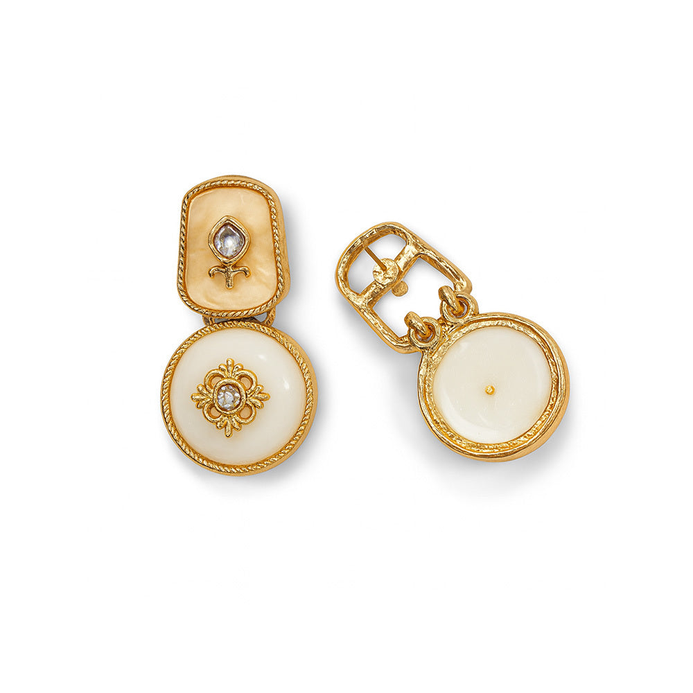 Myra Traditional Gold Kundan Earrings for Women