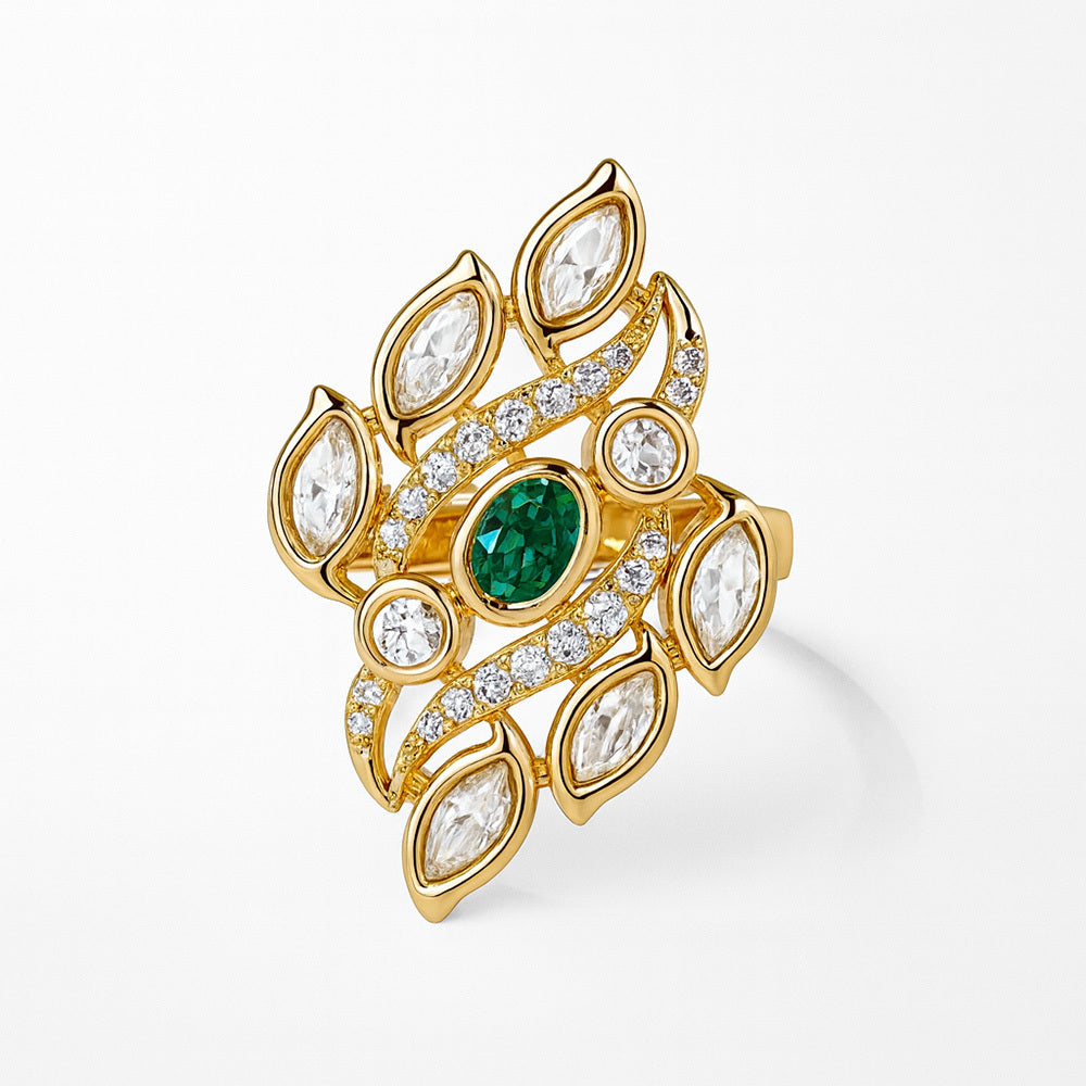 Anvi Traditional Kundan Statement Ring for Women