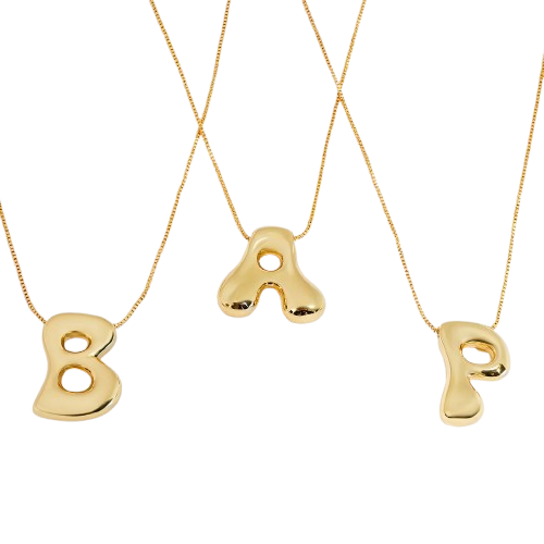 Hana  Bubble Initial necklace