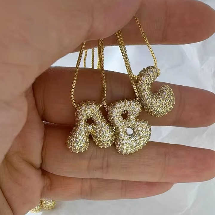 initial necklace for women