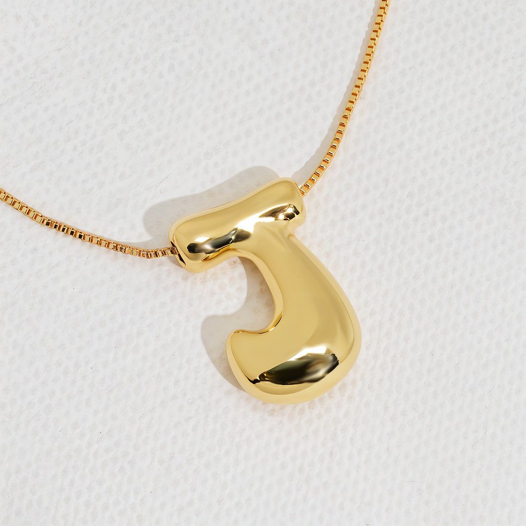 Hana Bubble Initial necklace