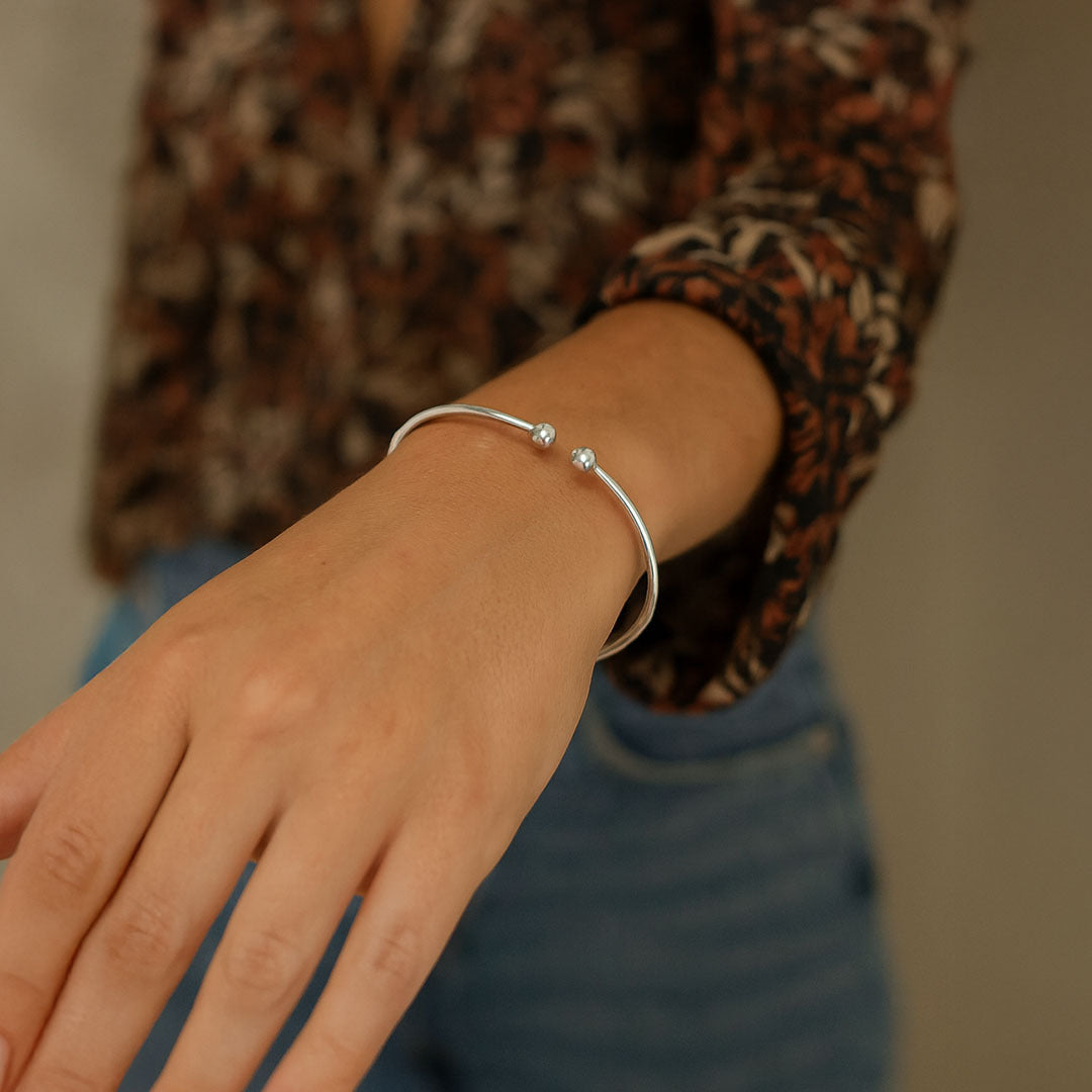 Orb Sleek Open-Ended Cuff Bracelet - Amalfa