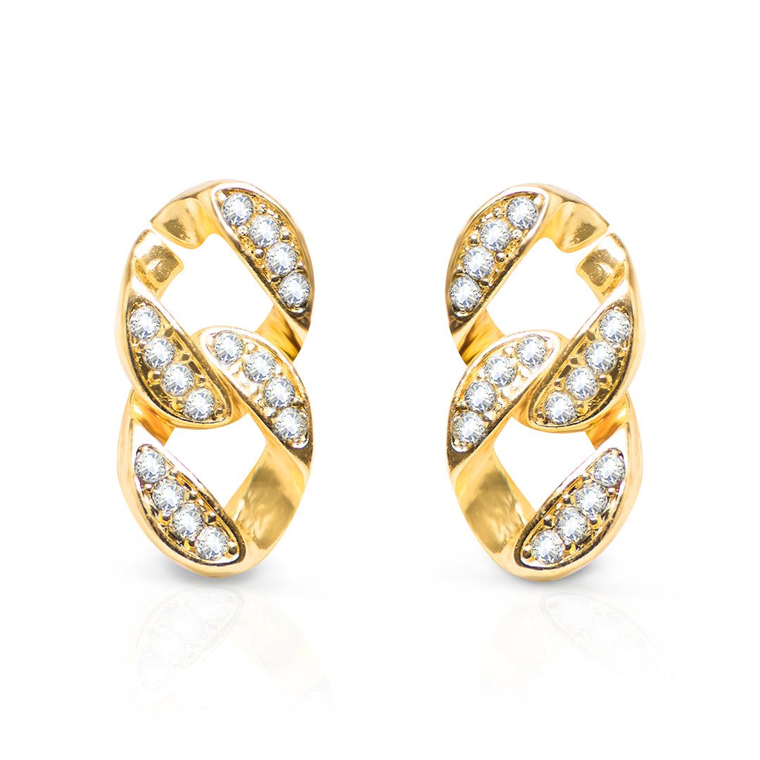 Oana Cuban Link Gold Earrings - Amalfa
