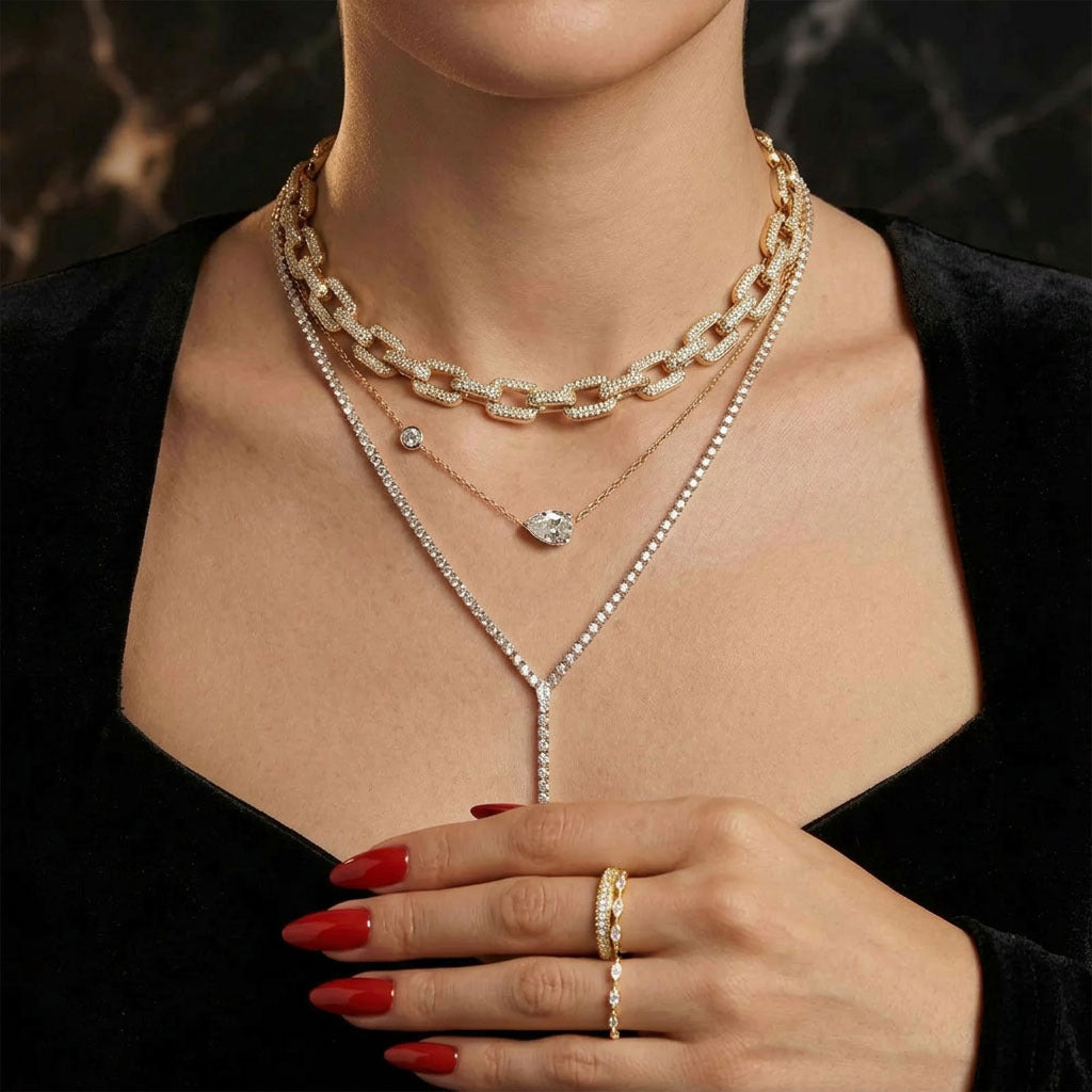 Lina Multi-Layered Necklace Stack for Women