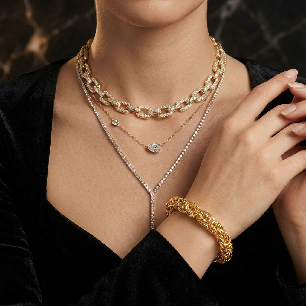 Lina Multi-Layered Necklace Stack for Women