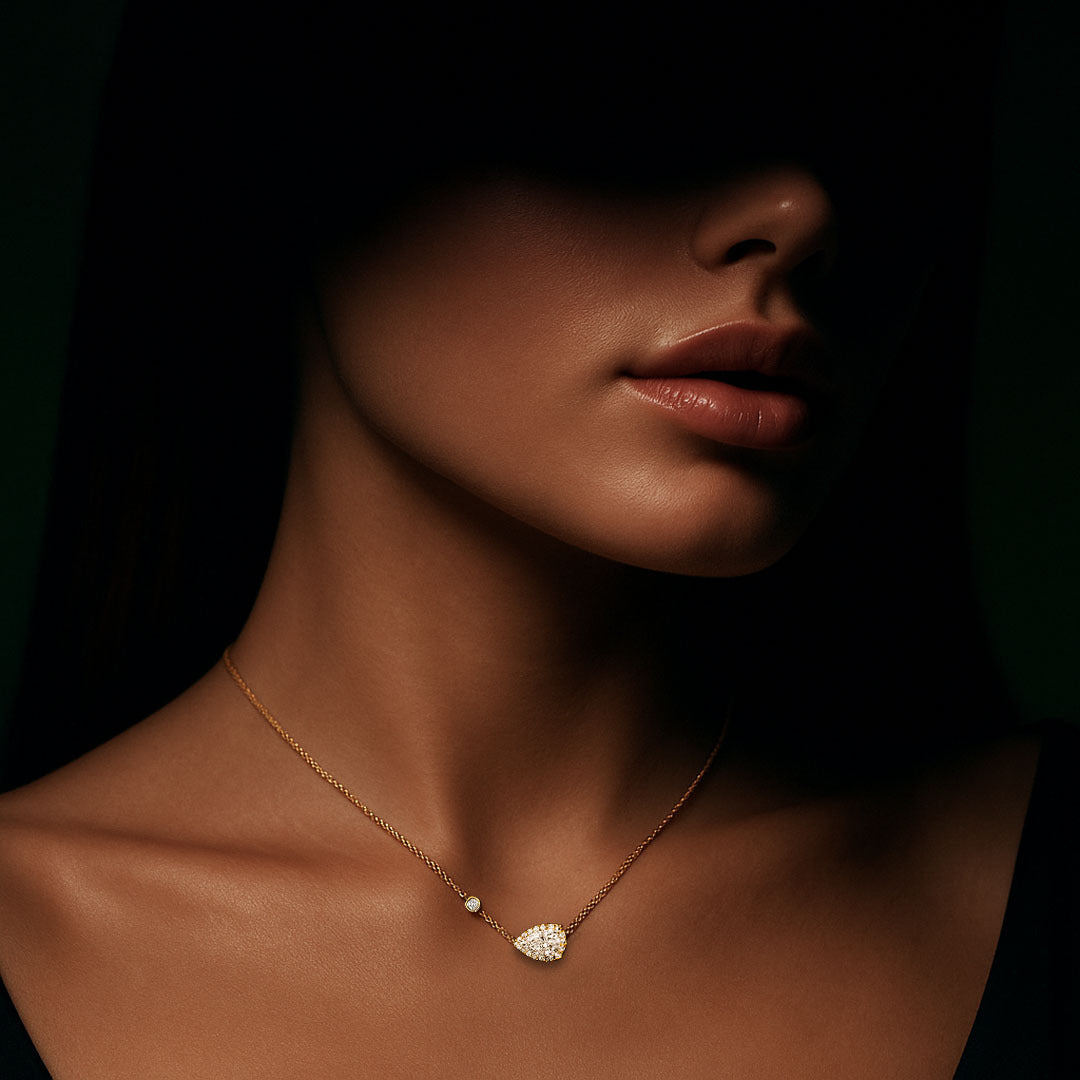 Lira Teardrop Pendant Necklace For Women