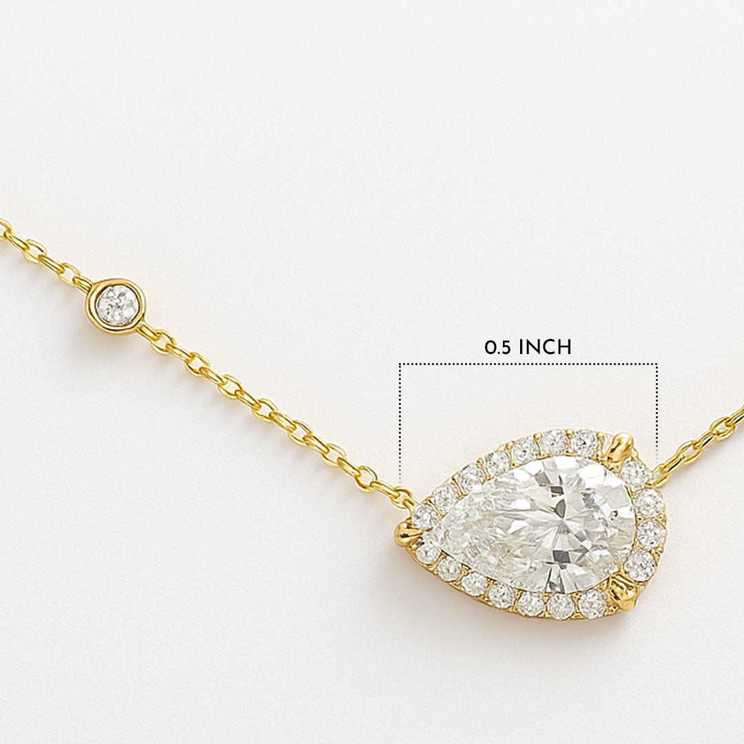 Lira Teardrop Pendant Necklace For Women