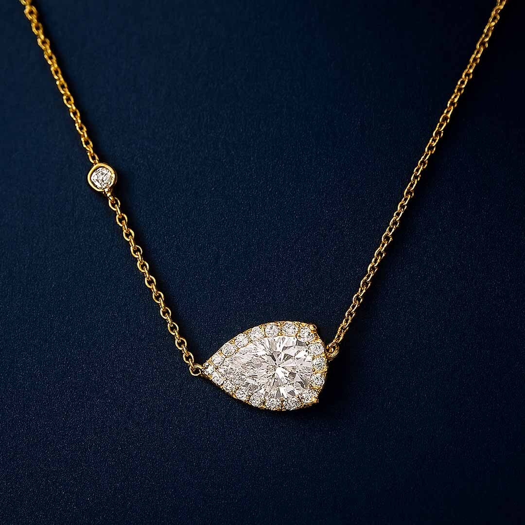 Lira Teardrop Pendant Necklace For Women