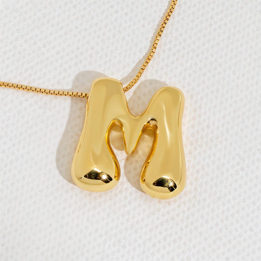 Hana Bubble Initial necklace
