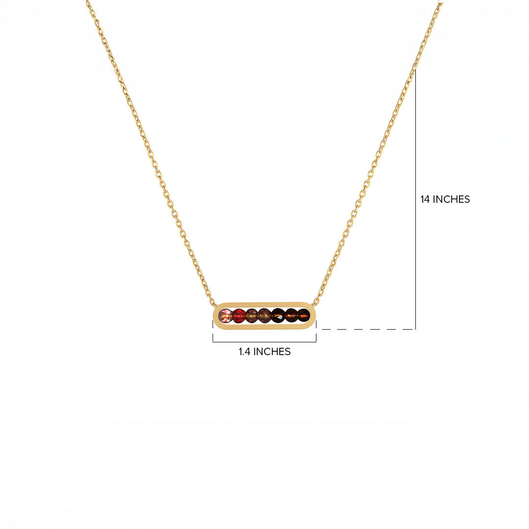 minimalist gold chain necklace for women with red stones simple elegant jewelry