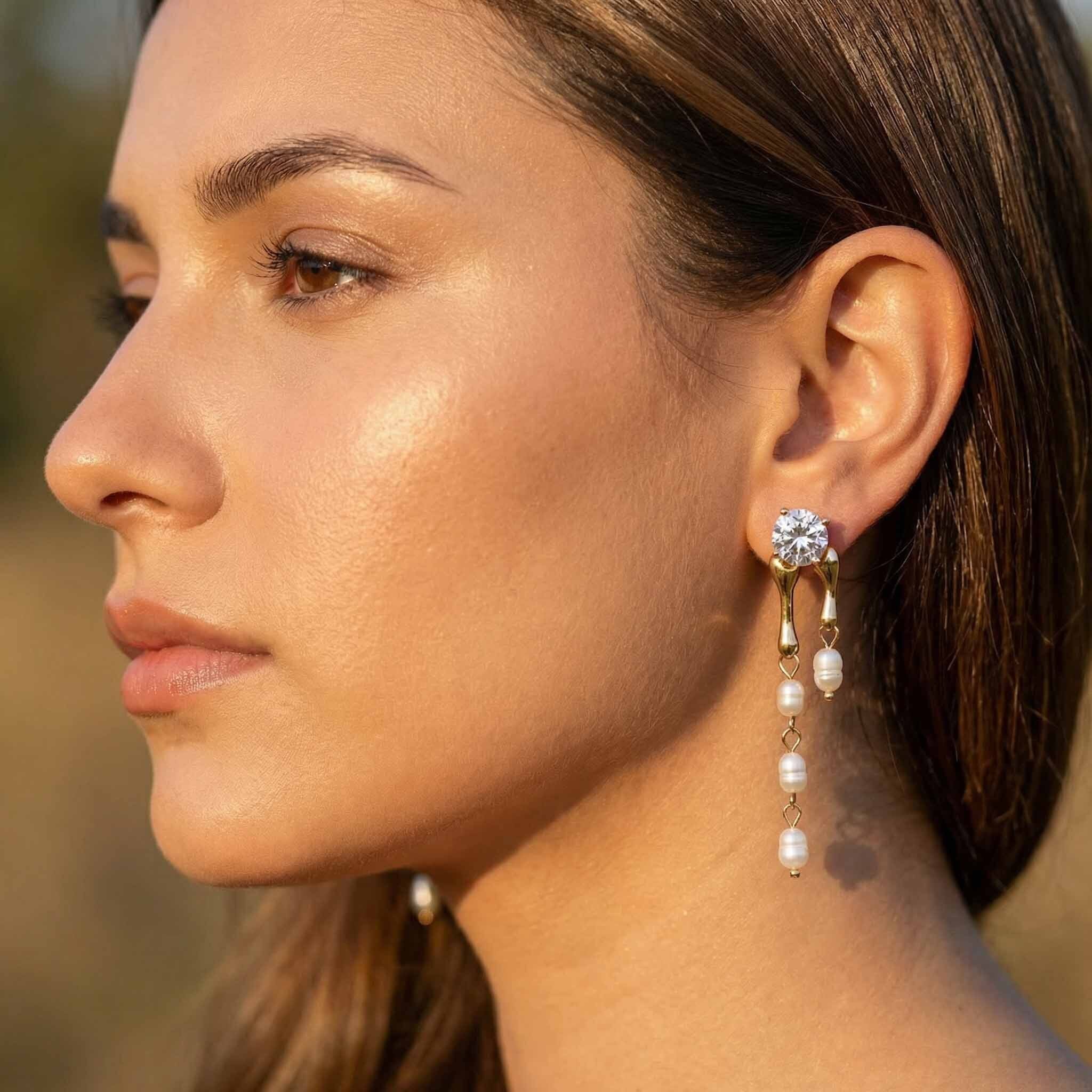 Noor Luxe Pearl Drop Earrings