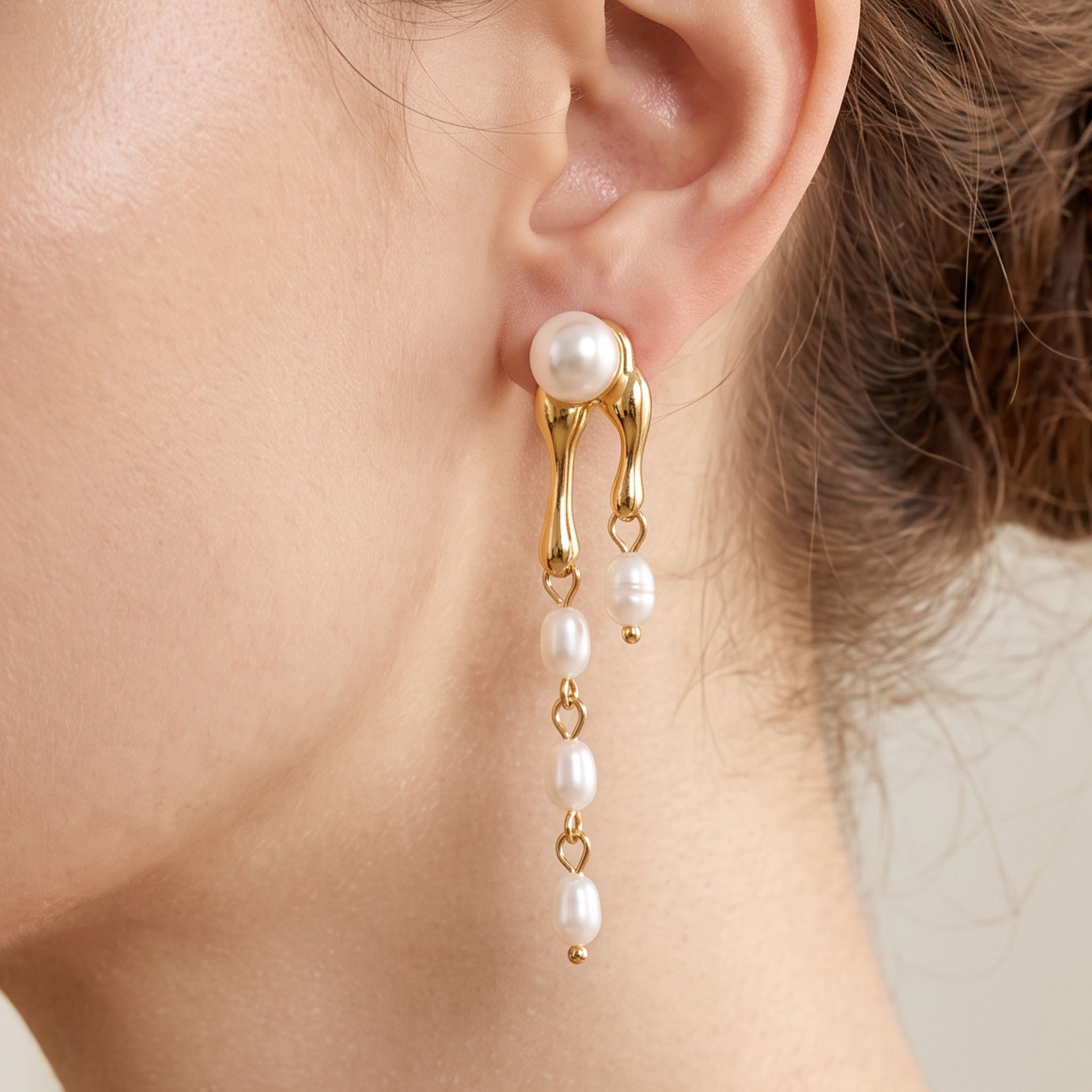 Hoor Pearl Cascade Drop Earrings