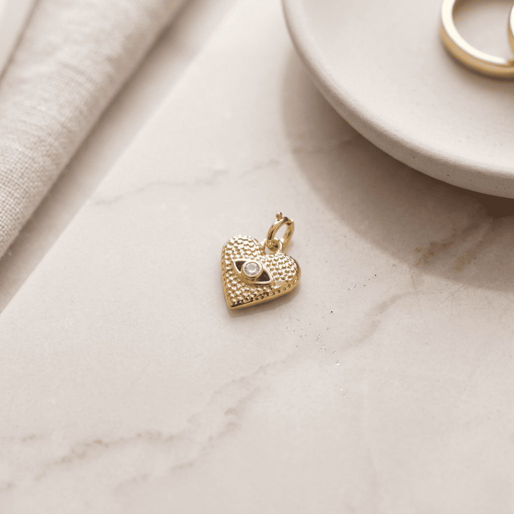 Amelie Heart Evil-Eye Charm (Only Charm)