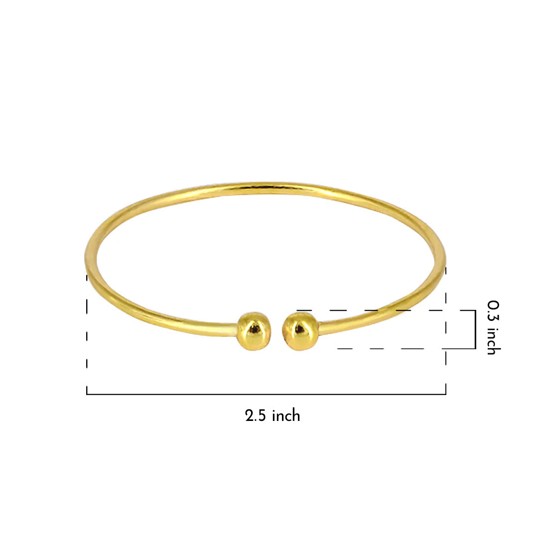 Orb Sleek Open-Ended Cuff Bracelet
