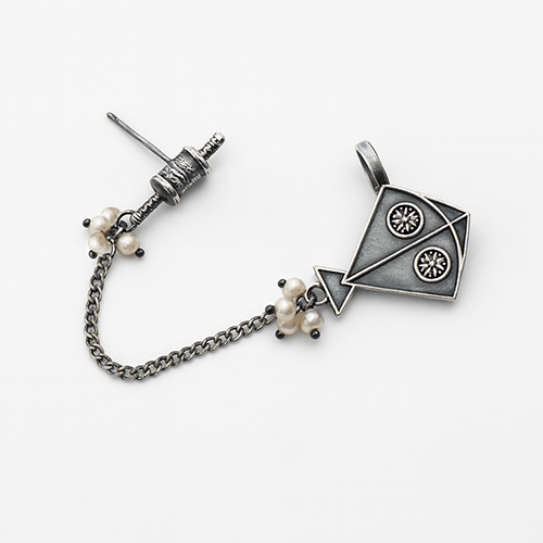 oxidised silver earrings
