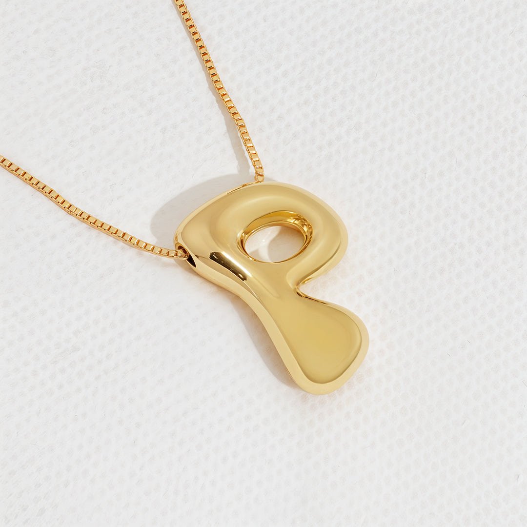 Hana Bubble Initial necklace