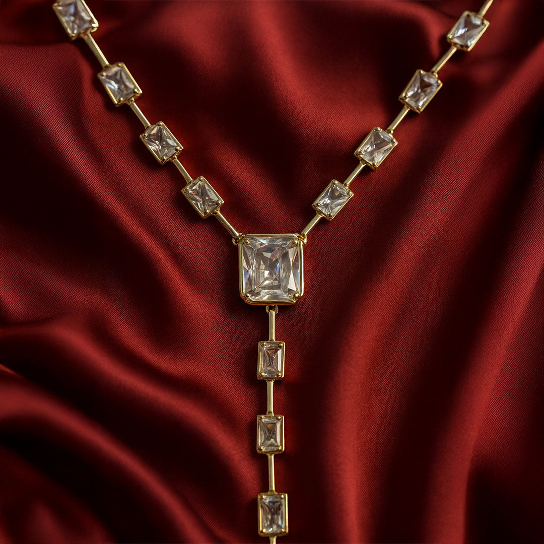 Emerald Cut Necklace for Women - Amalfa