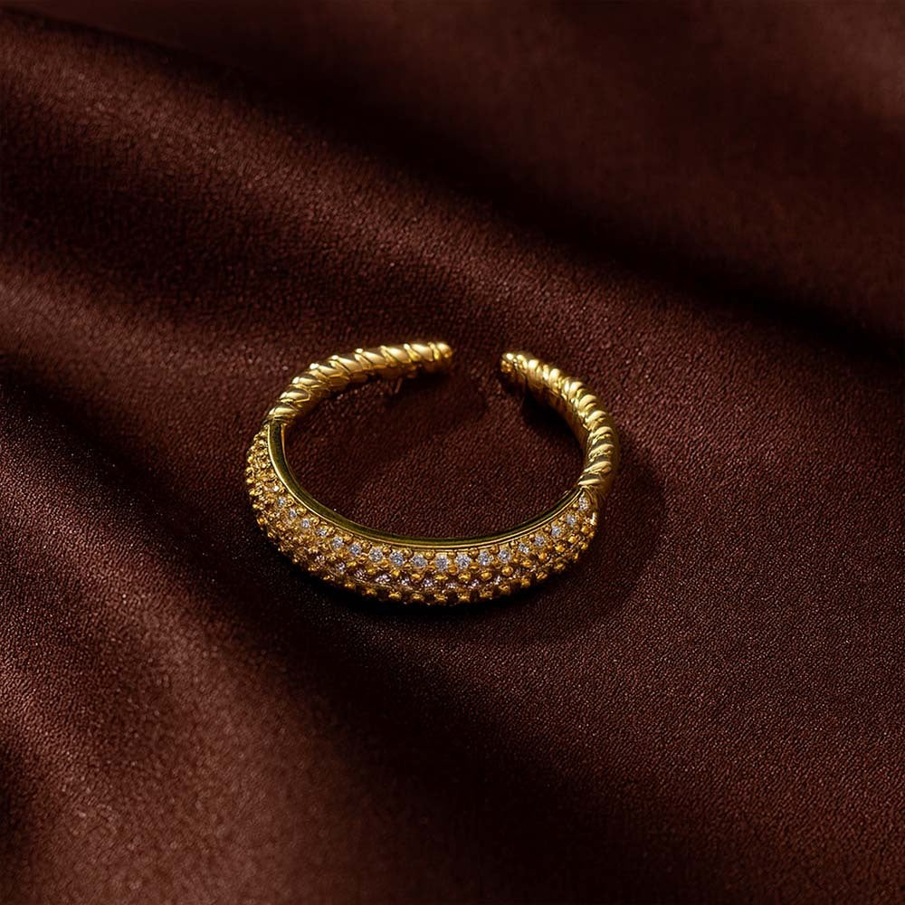 Sabine Gold Adjustable Ring for Women - Amalfa