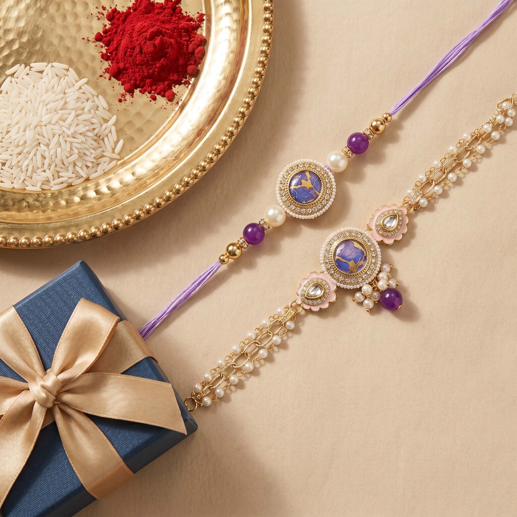 Meherza Rakhi Bracelet Set