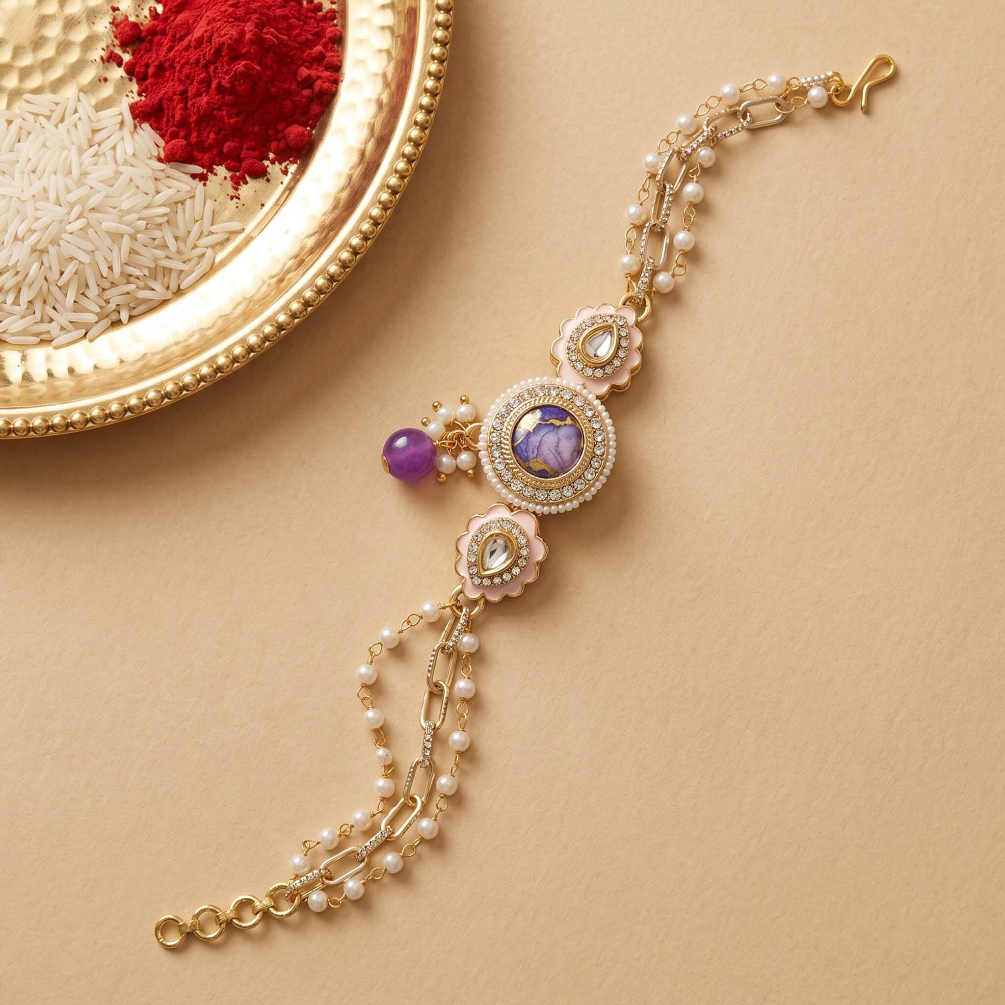 Meherza Rakhi Bracelet Set