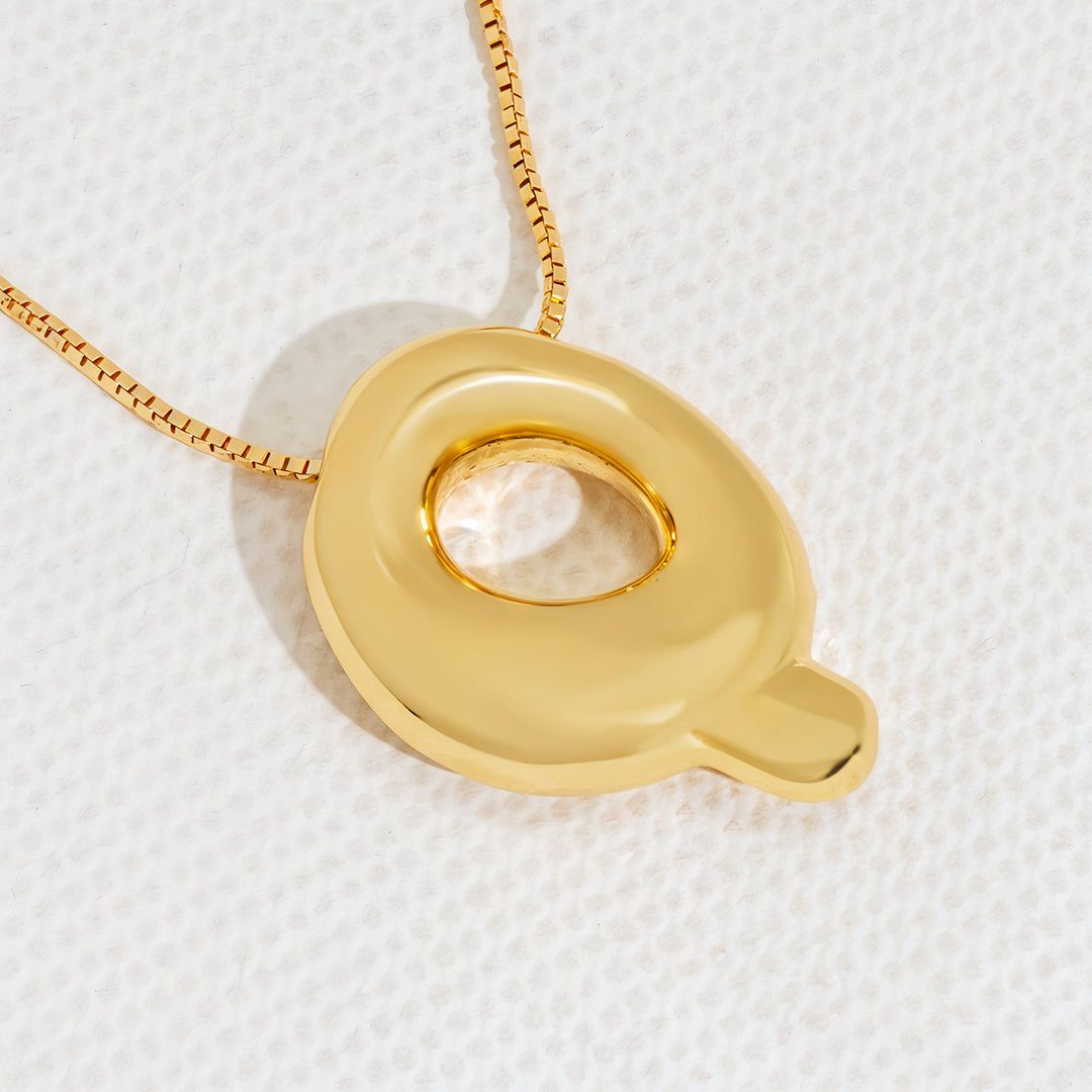 Hana Bubble Initial necklace