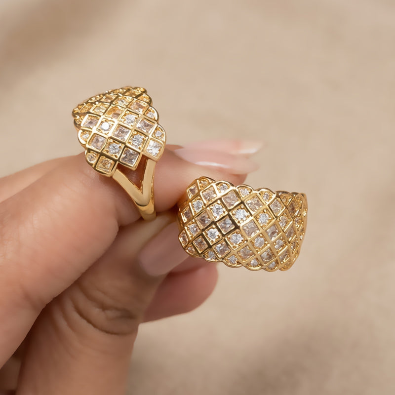 Siena Pave Grid Band Ring