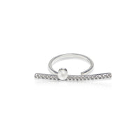 Thumbnail for Remi Pearl Bar 925 Sterling Silver Minimalist Ring