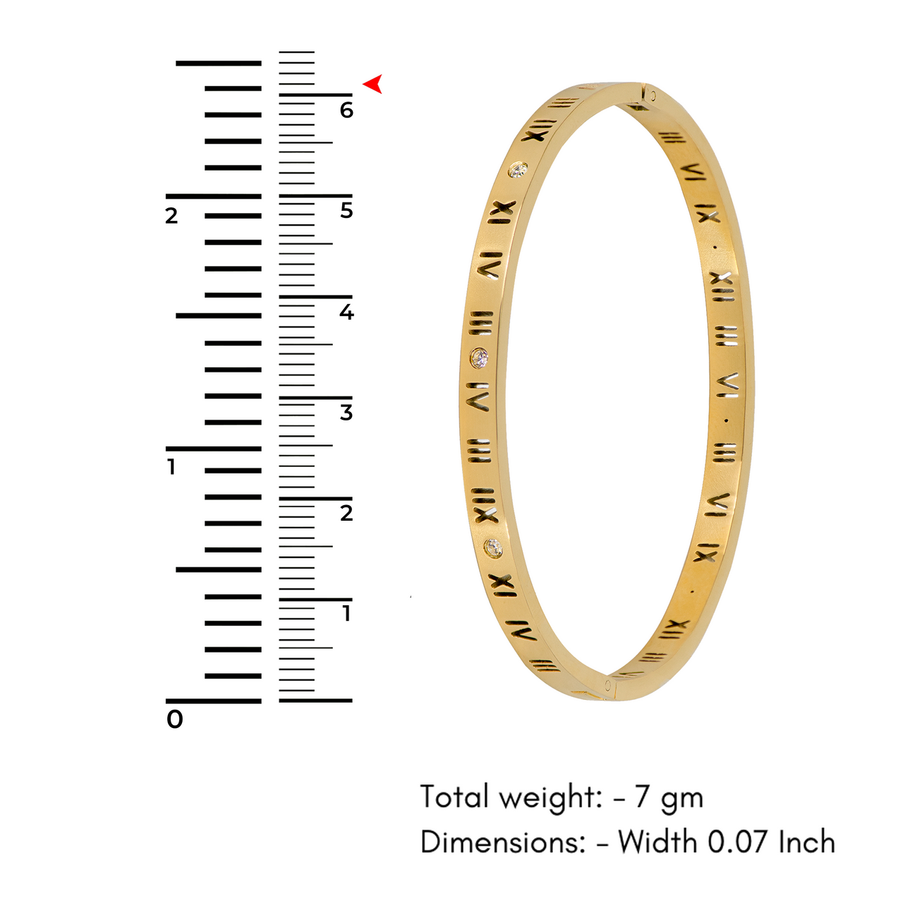 Lana Roman Numeral Gold Bracelet
