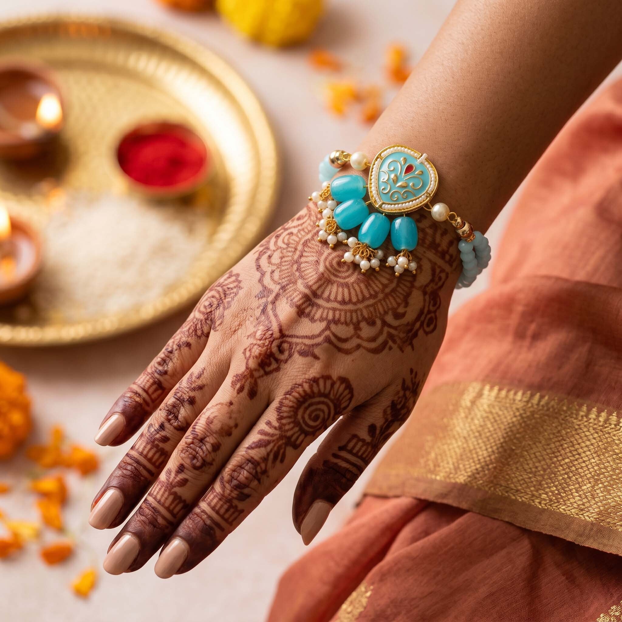 Neelanjali Rakhi Bracelet Set