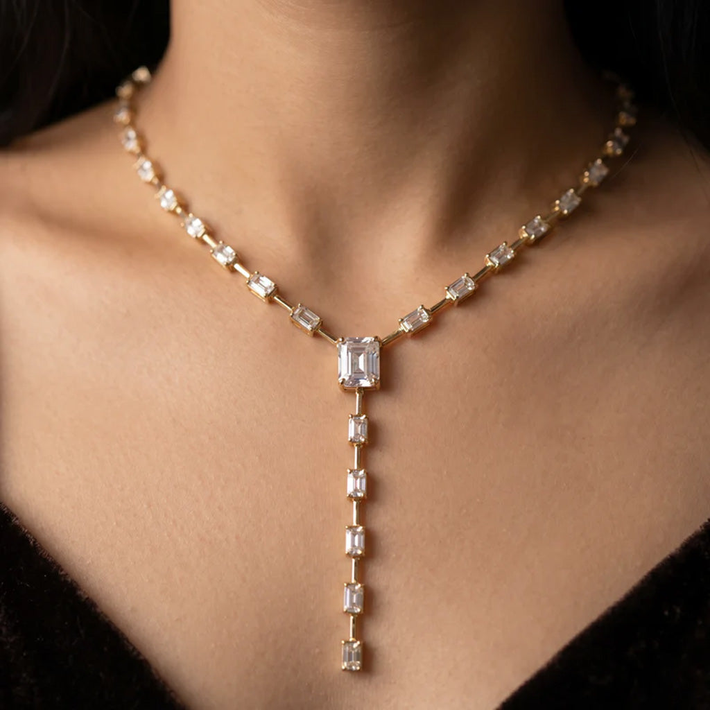 Emerald Cut Necklace for Women