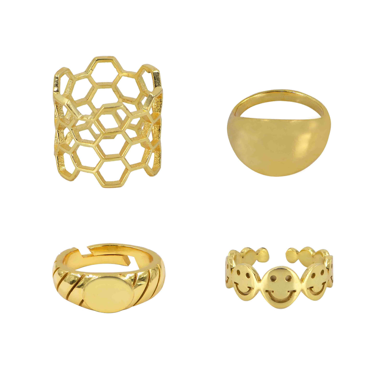 Joy Minimalist Gold Ring Stack
