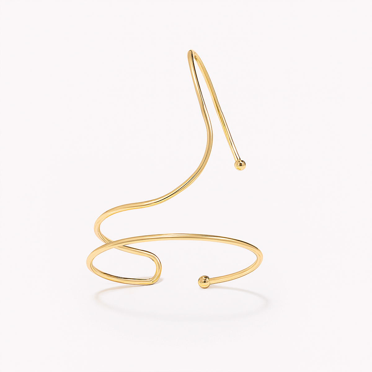 Gold spiral bracelet