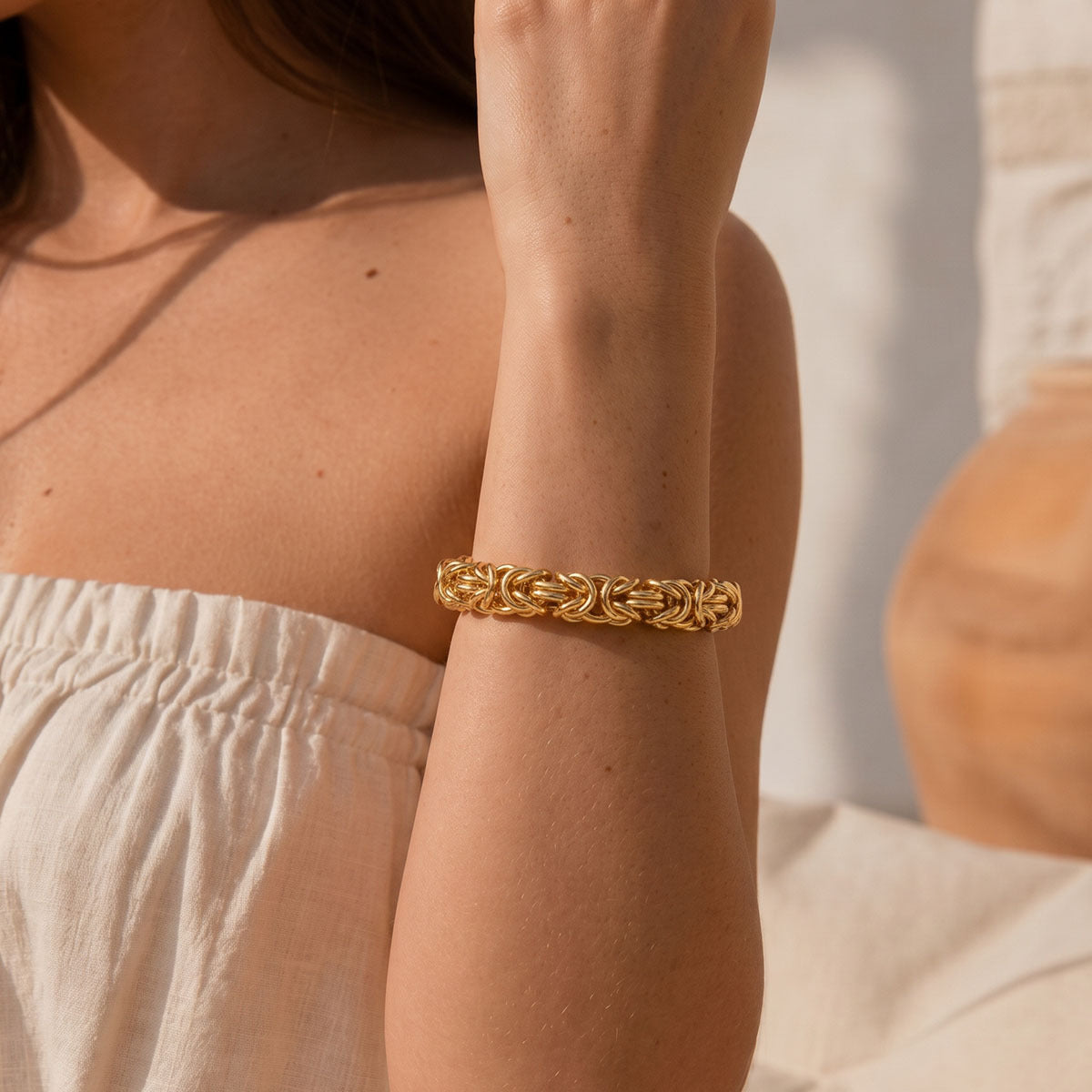 Textured Rope Chain Link Bracelet for Women