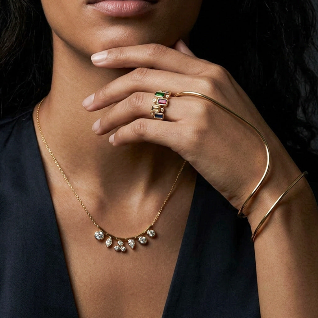 Thalia Prism Adjustable Ring