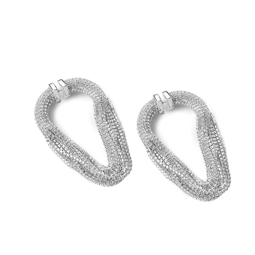 Radiance Infinity Silver Drop Earrings - Amalfa