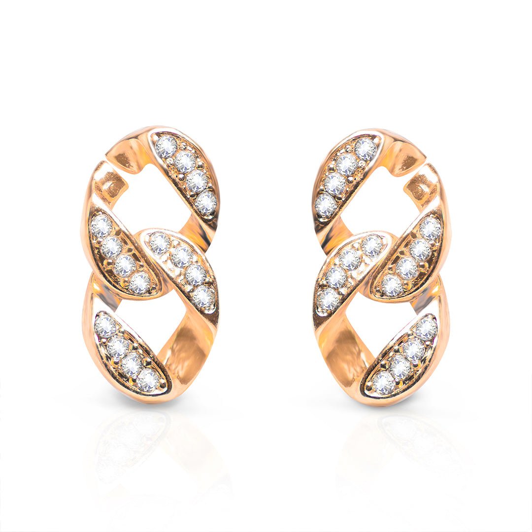 Oana Cuban Link Gold Earrings - Amalfa