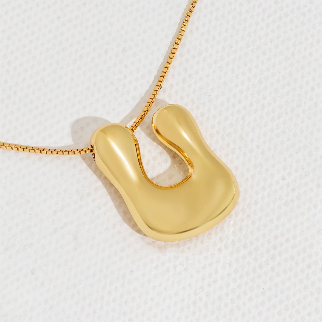 Hana Bubble Initial necklace