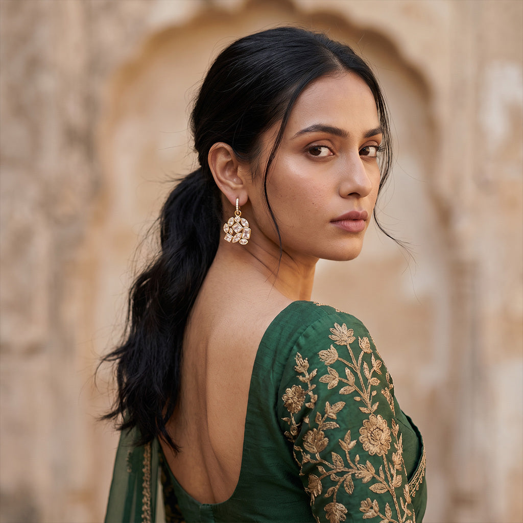 Virelle Bezel Drop Earrings Plus Pendant