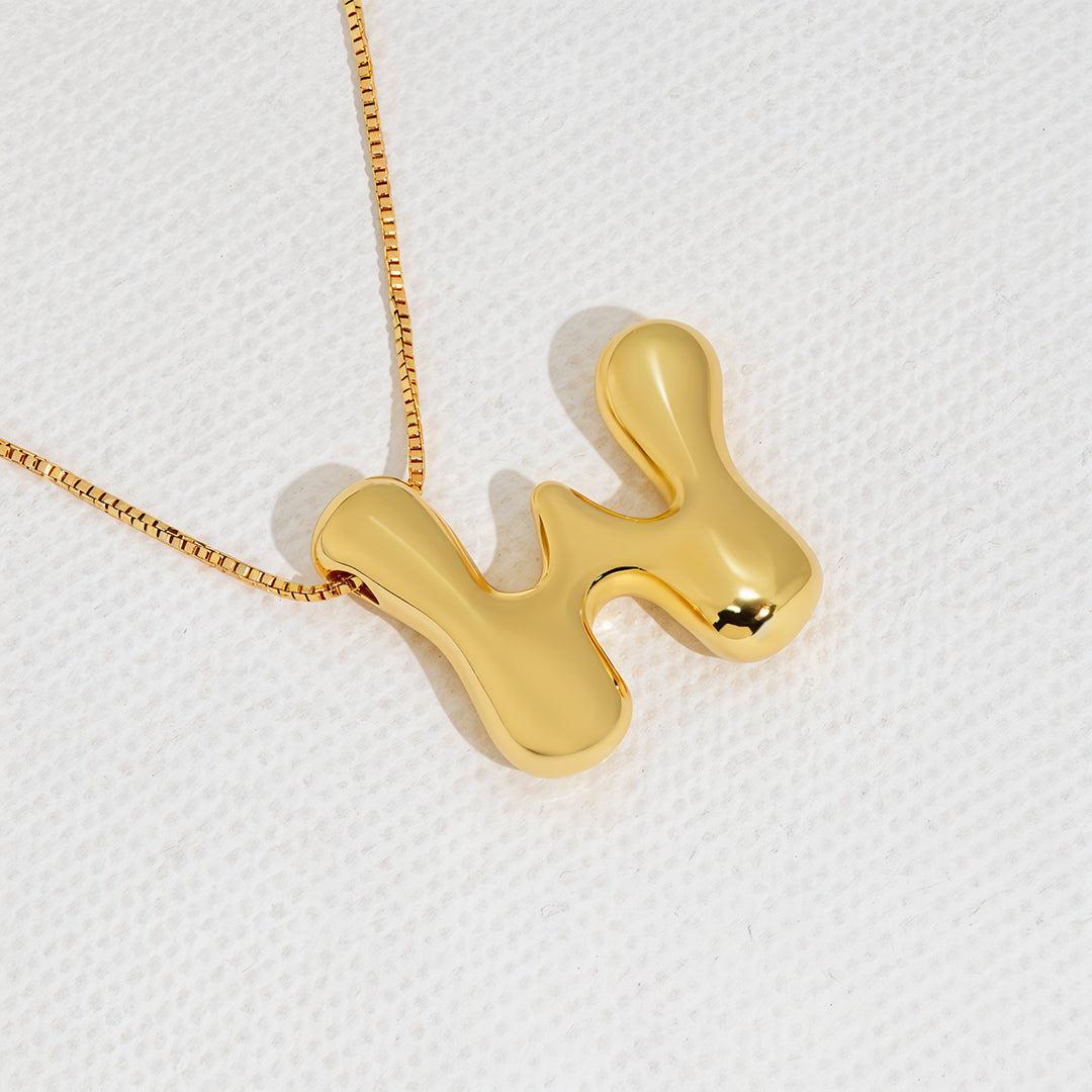 Hana Bubble Initial necklace