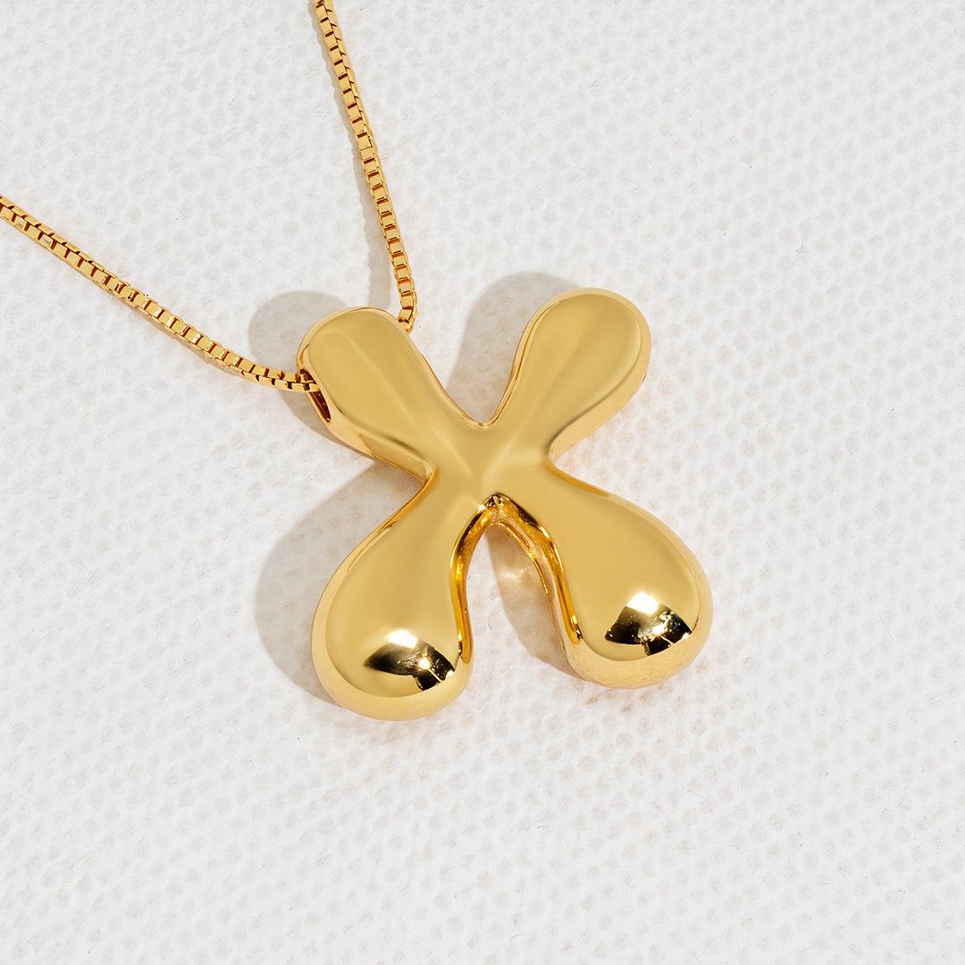 Hana Bubble Initial necklace