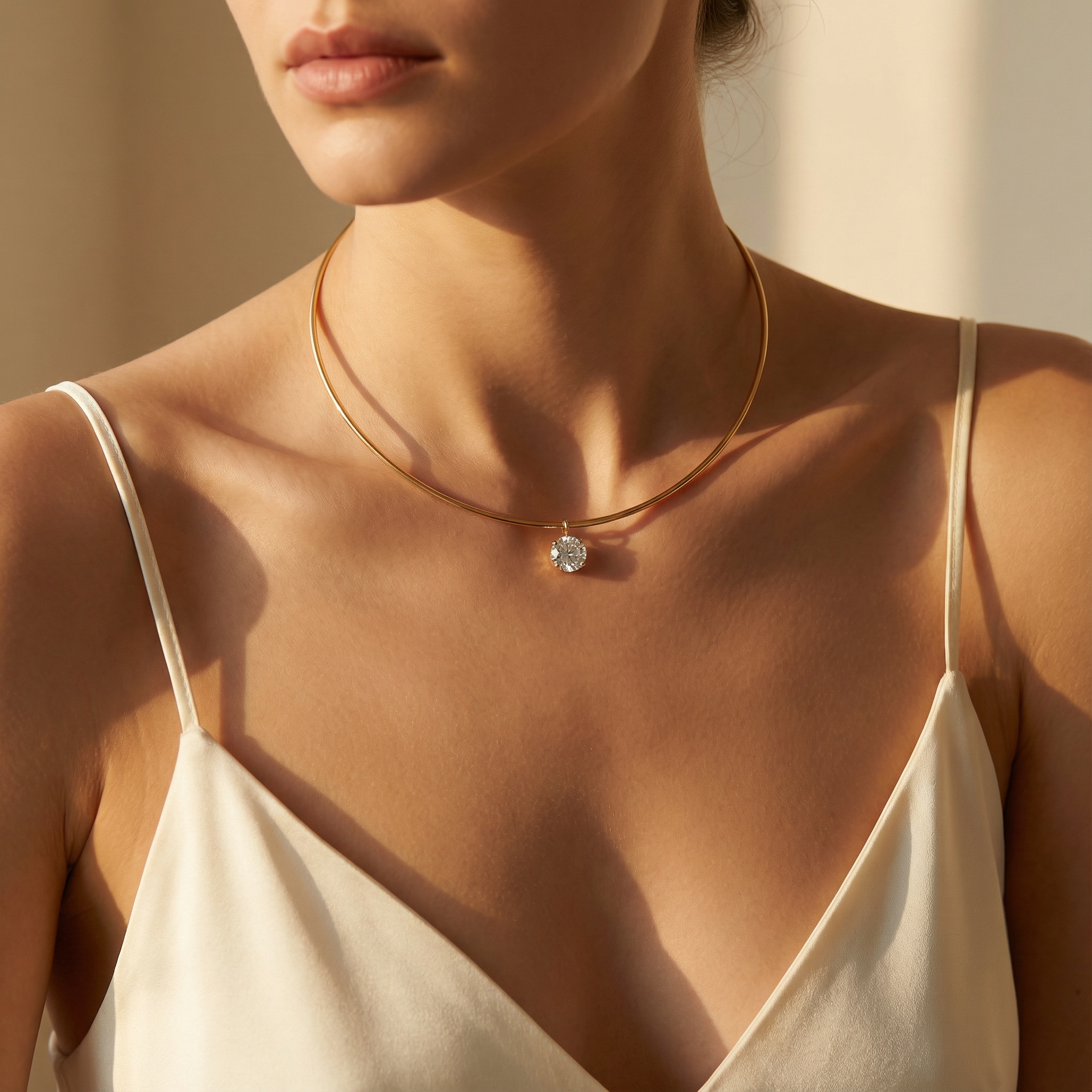 Elara 5-in-1 Pearl Crystal Charm Choker Necklace For Women