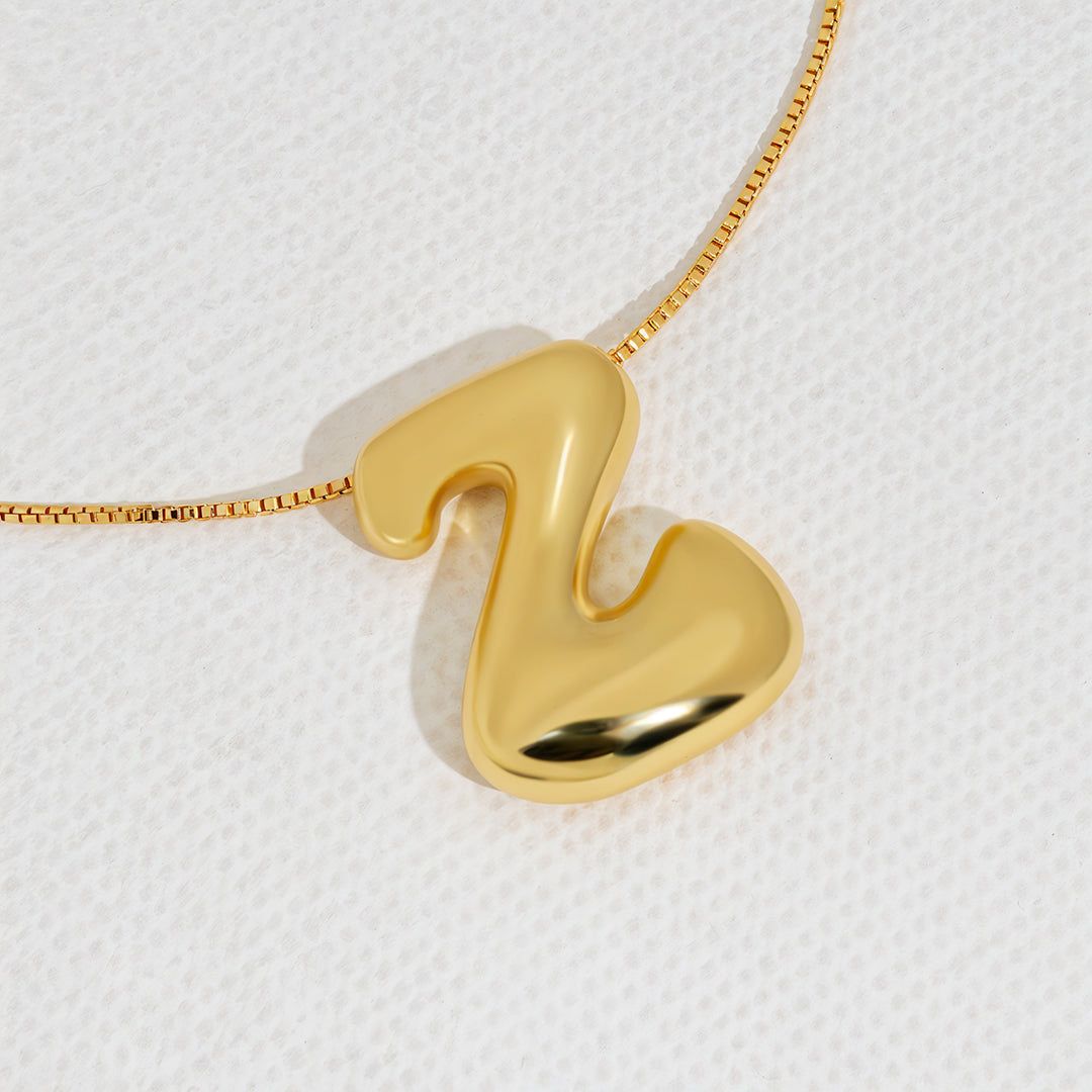 Hana Bubble Initial necklace