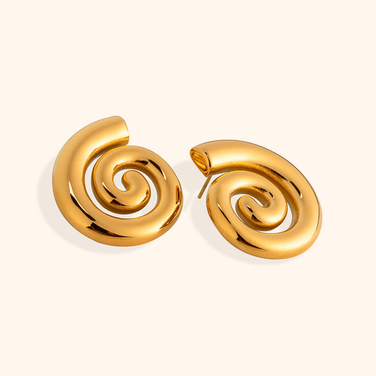 Ava’s Golden Spiral Earrings