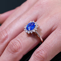 Thumbnail for Diana 925 Silver Blue Sapphire Ring