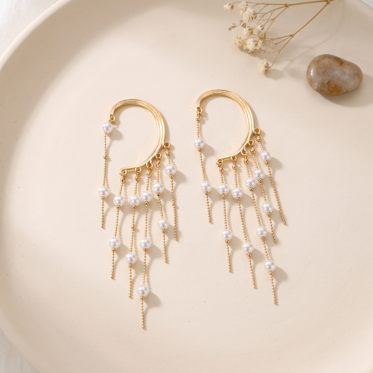 Elaris Pearl Drop Ear Cuff