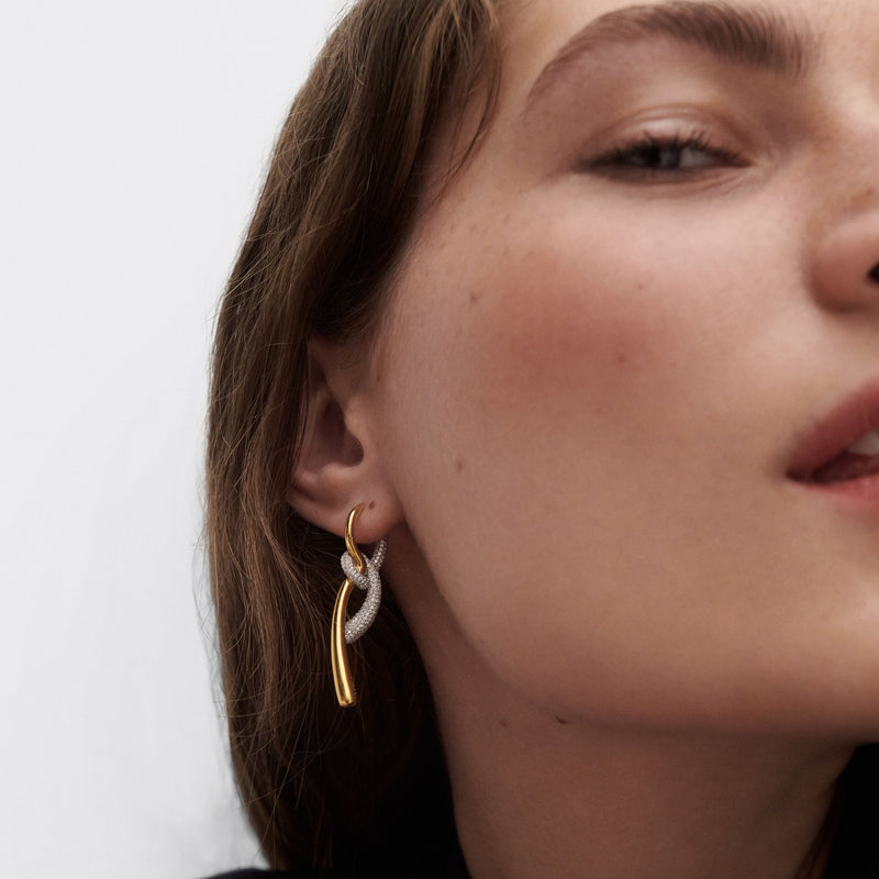 Sculptural Knot Drop Earrings For Women